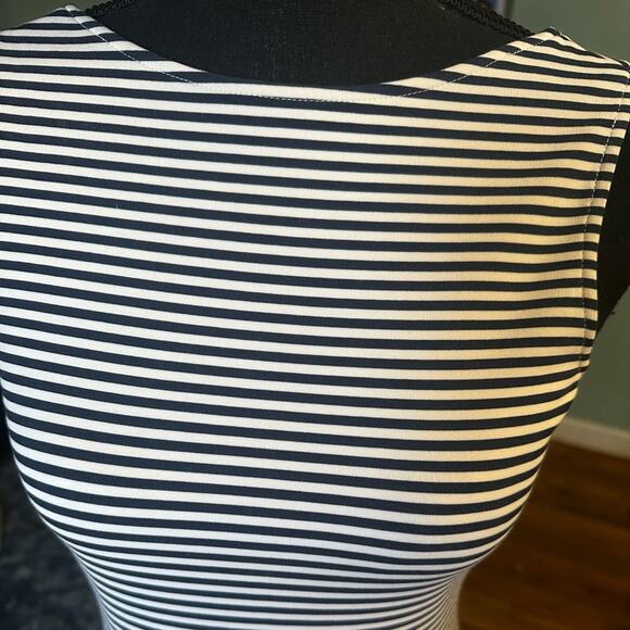 Theory Sheath Blue White Striped Sleeveless Dress Size P - Picture 7 of 7